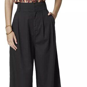 Joie Lagos Wide Leg Cropped Pants, Size 10, Black